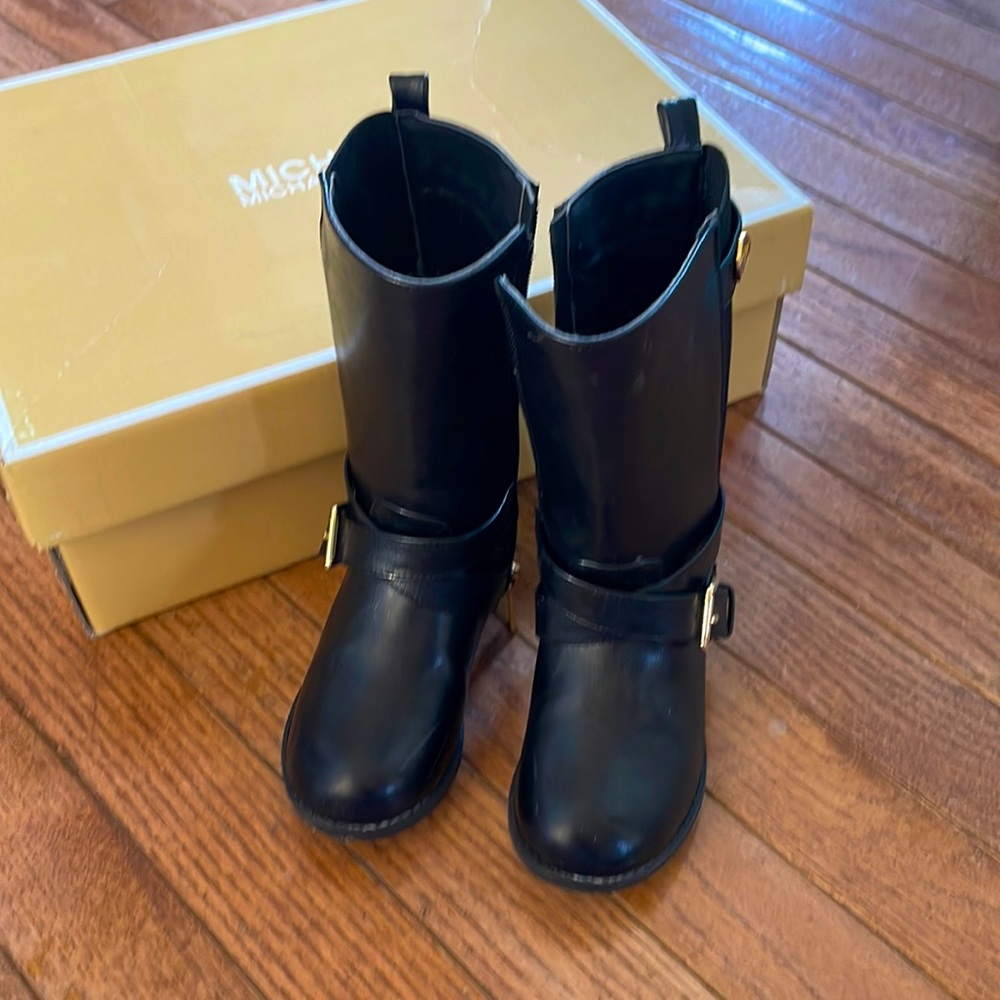 Michael Kors little girls black boots.
